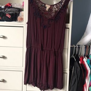 Maroon romper/jumpsuit